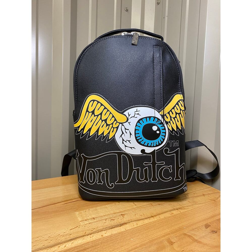 Von Dutch Black Vegan Black Leather VDKBP-027 New with Tags!
